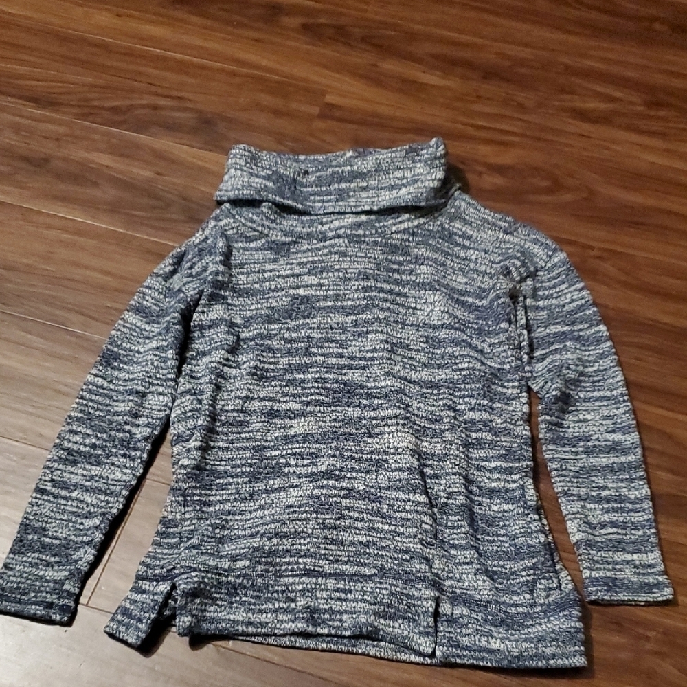 Aerie Marled Blue Turtle Neck Sweater
